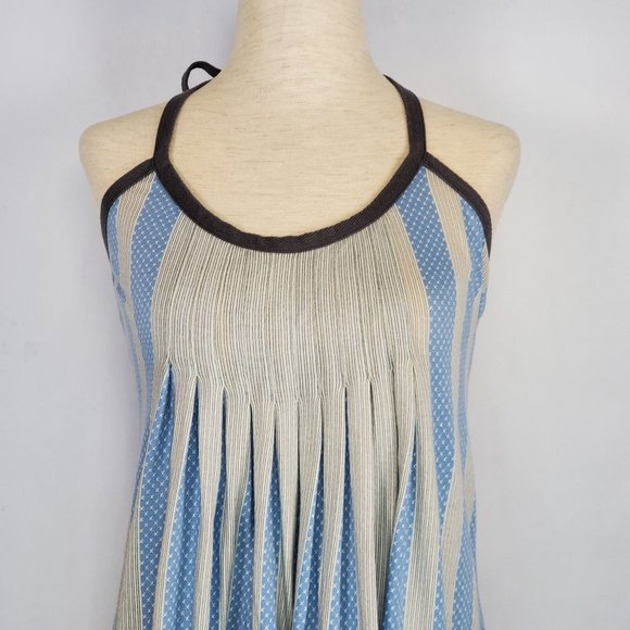 Silence + Noise Urban Outfitters Women tops sz S Blue white halter style soft - Picture 5 of 8